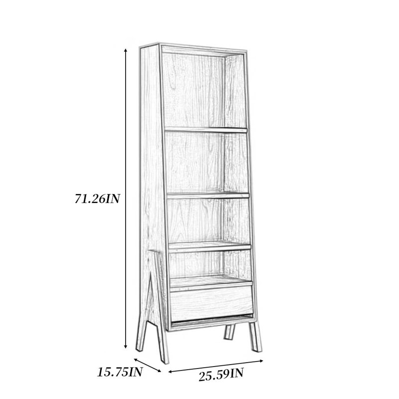 Simple Open Display Cabinet Bookcase