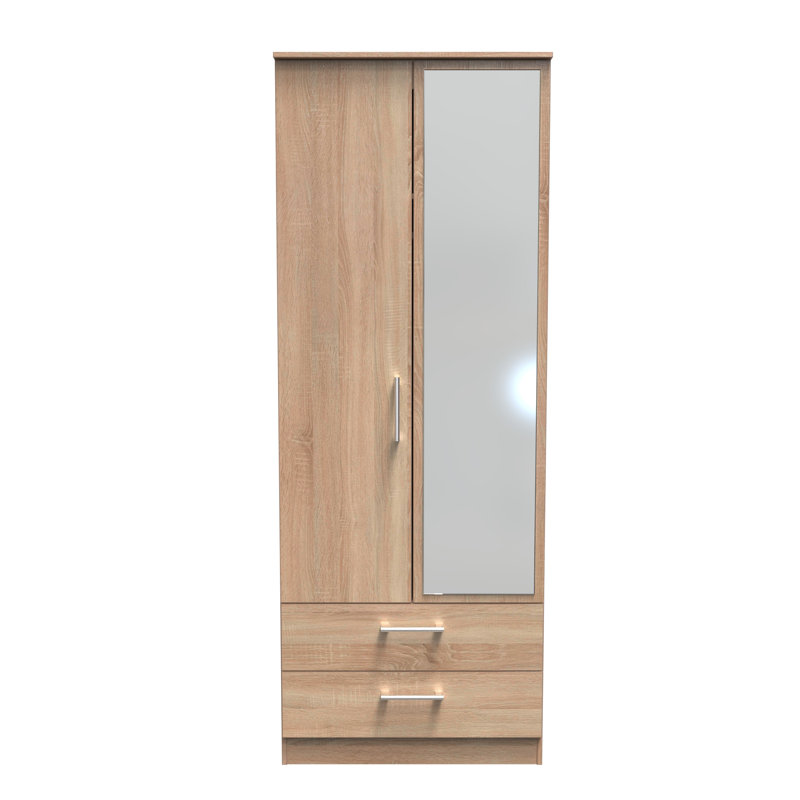 Fully Assembled Devon 2 Door Wardrobe, Bardolino Oak
