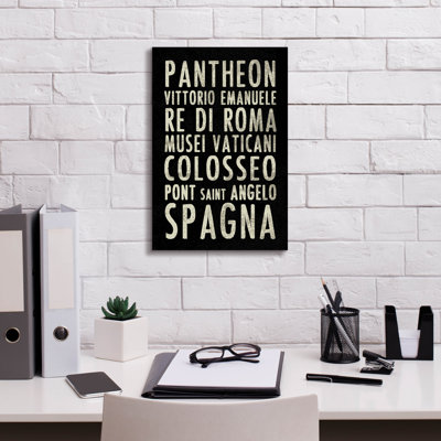  «Rome» par Erin Clark, art mural sur toile, 26 po x 40 po