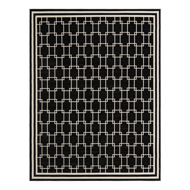 Jill Zarin Metropolitan Uptown Rug Black, Rectangle 7'10" x 10'