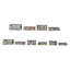 5 Piece Disposable Paper Plastic Paper Christmas Card Box Disposable Party Supplies for 5 Guests