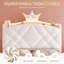 Lit plateforme tapissier en velours avec mobilier de chambre à coucher pour enfants Crown-1314945058-1314945059
