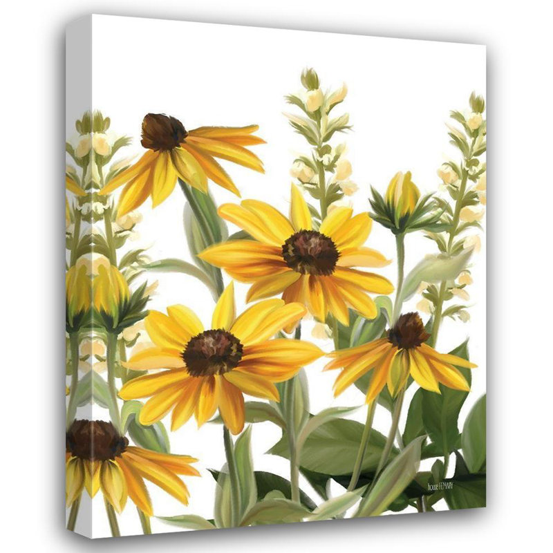 Toile tendue avec châssis Lark Manor ™ Fenway Gallery: Summer Susans, H 47 po x l 36 po