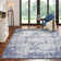 Oriental Area Rug in Blue/Ivory
