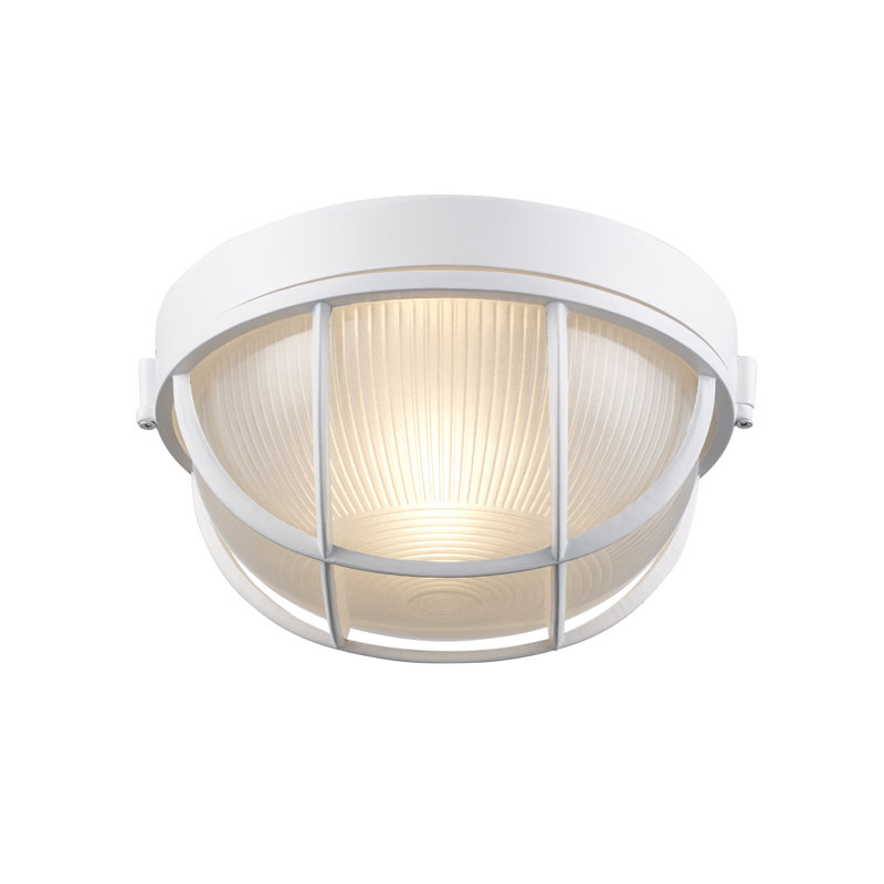 Luminaire à cloison d'extérieur Mindi, Blanc, H 10 po x l 10 po