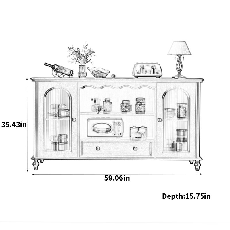 Buffet de cuisine, Noyer