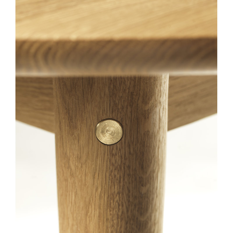 Bjork Oak Extendable Dining Table, 29.13”H x 45.28”L x 45.28”W, Nature