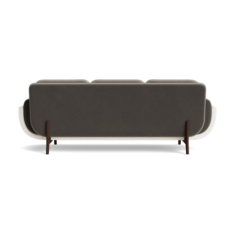 Regatta 90 Sofa, Sienna, Performance Velvet-Graphite/Textured Weave-Linen
