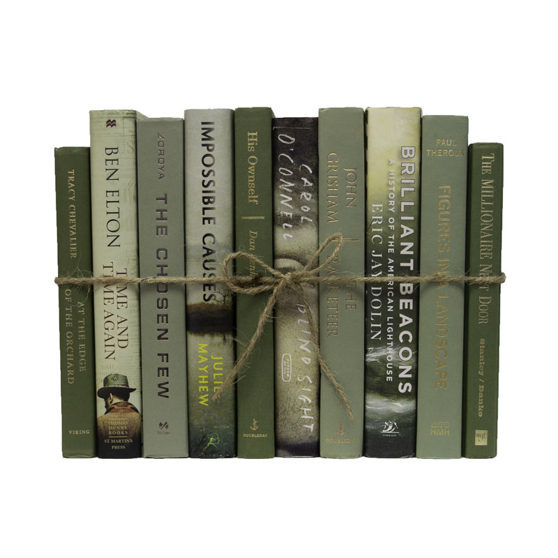 Decorative Books - Sage Book Bundle - 1 Foot of Green Books