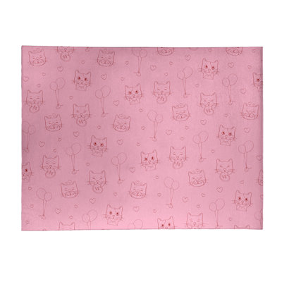 Tapis zone rose fait main
