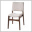 Ensemble de 4 chaises de salle à manger rembourrées empilables - Siège et dossier en tissu de lin, structure en bois massif, chaises de cuisine rustiques pour salle à manger, salon, noyer foncé-1921412627-1921412636