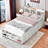Full Bed With Bookcase Headboard, Under Bed Storage Drawers And Bed-end Storage Case-1416885983