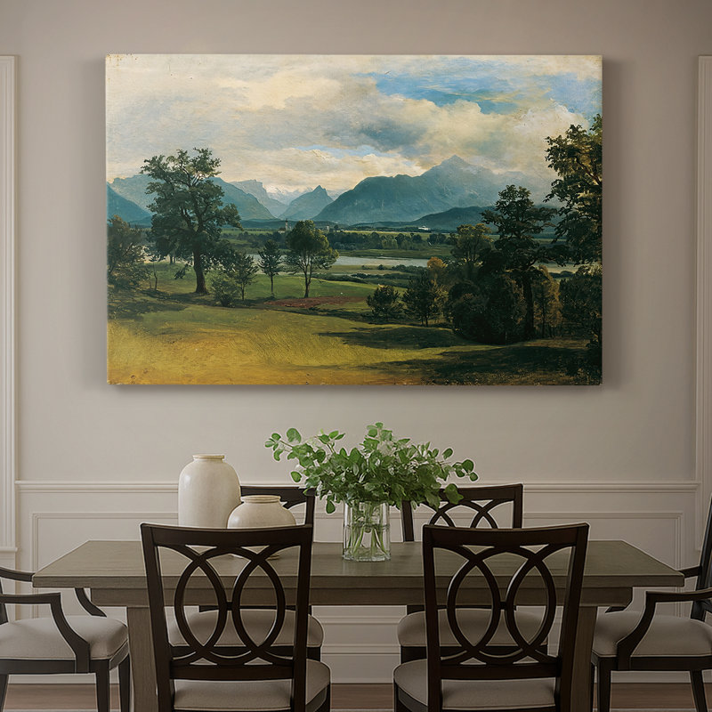 Vue d'une vallée alpine - Galerie Gauermann - toile tendue - c. Milieu du 19e siècle, 40 x 60