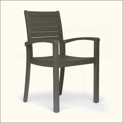 Chaises de salle à manger d'extérieur empilables en bois d'acacia durable pour les petits espaces et les espaces de patio