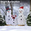 Festive Set of 3 Snowmen 80 Leds