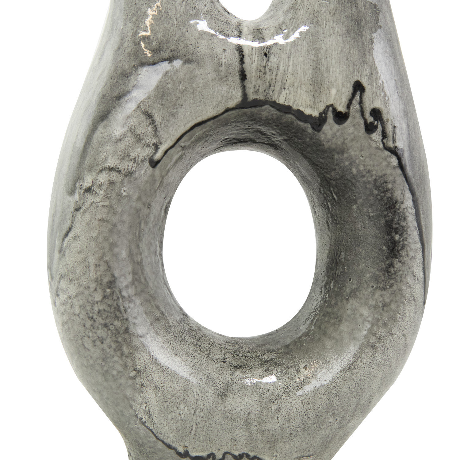Kimona Earthenware Table Vase, 13.5" H 7.85" W x 3.55" D