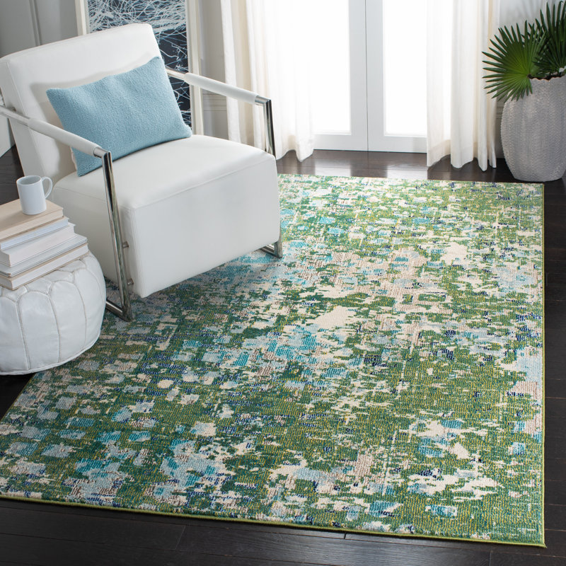 Annalyce Rug In Green & Blue, Rectangle 160 x 229 cm