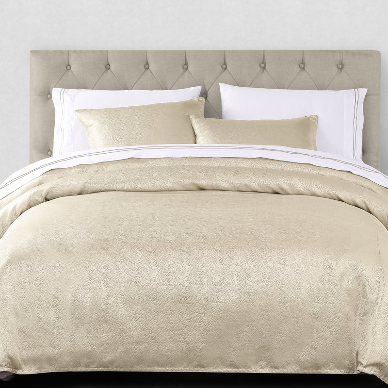 Champagne Gold Cotton Queen Bedspread Cover Set