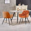 Modern Velvet/Linen Upholstered Dining Chair With Arm-327538294