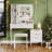 White Finish Makeup Vanity Desk with Lighted Mirror 5 Drawers Removable Side Cabinet Open Shelves & Stool Modern Bedroom Dressing Table-1742301287