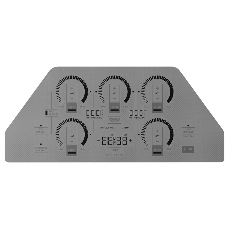 Monogram ENERGY STAR® 36" Induction Cooktop With Flush Mount Accessory, Silver