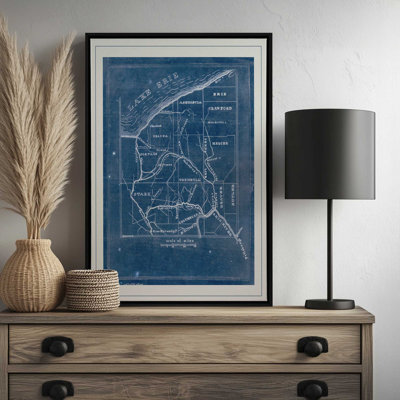 Blueprint 1820 Map of Ohio by Deny Designs Art Print