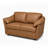Ramdev Top Grain Leather Sofa Set with Cushioned Back and Pillow Top Arm-124080198-125596275