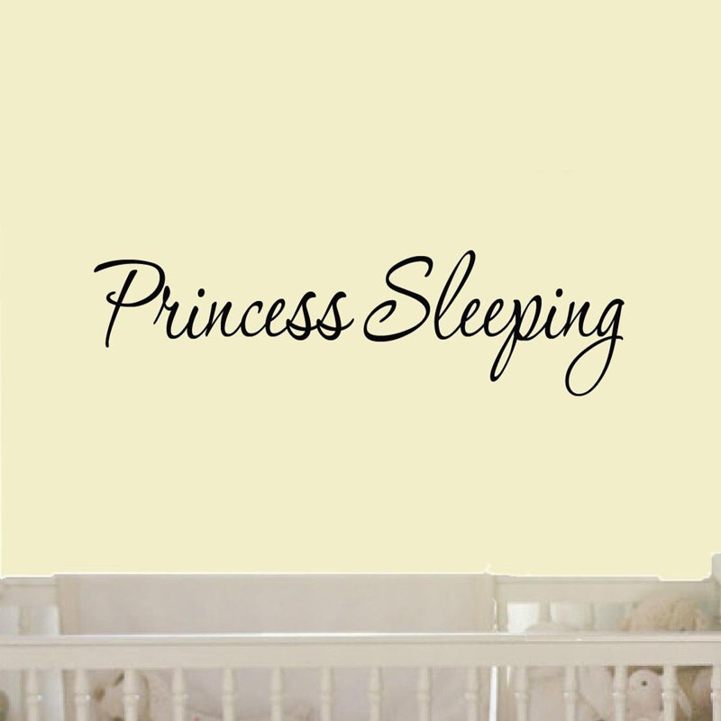Décalcomanie murale chambre de couchage princess Drewery, 7 x 30