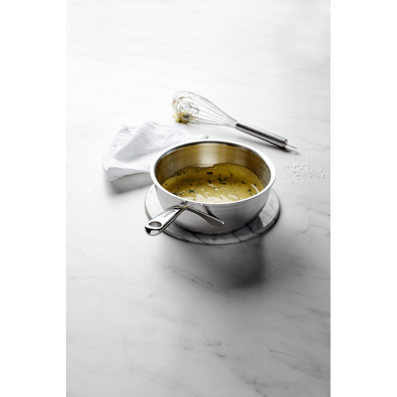 Demeyere Atlantis Stainless Steel Saucier with Lid, 2 qt.