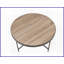 Table basse de style industriel avec plateau gris vieilli Base en métal pour le salon, assemblage facile