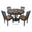 Table de poker pliable à 8 joueurs de 48 po brun American Furniture Classics