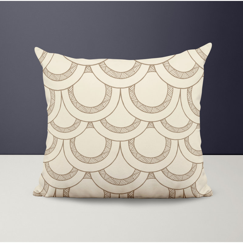 Housse et insert de coussin décoratif en polyester, Beige, L 15 po x H 15 po