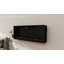 Foyer électrique noir, foyer électrique encastrable / mural Slimline, télécommande avec application, 12 couleurs de flamme réglables et couleurs de lit gris anthracite, minuterie, 1500 watts-637031767