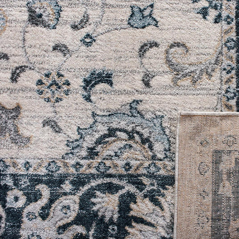 Tapis bleu Delmer, Rectangulaire 3 pi x 5 pi