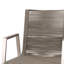 Chaise de salle à manger d'extérieur moderne en aluminium avec siège en corde, ensemble de 2