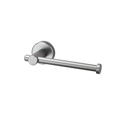 Wall-Mount Single Post Toilet Paper Holder In Gun Gray Aluminum