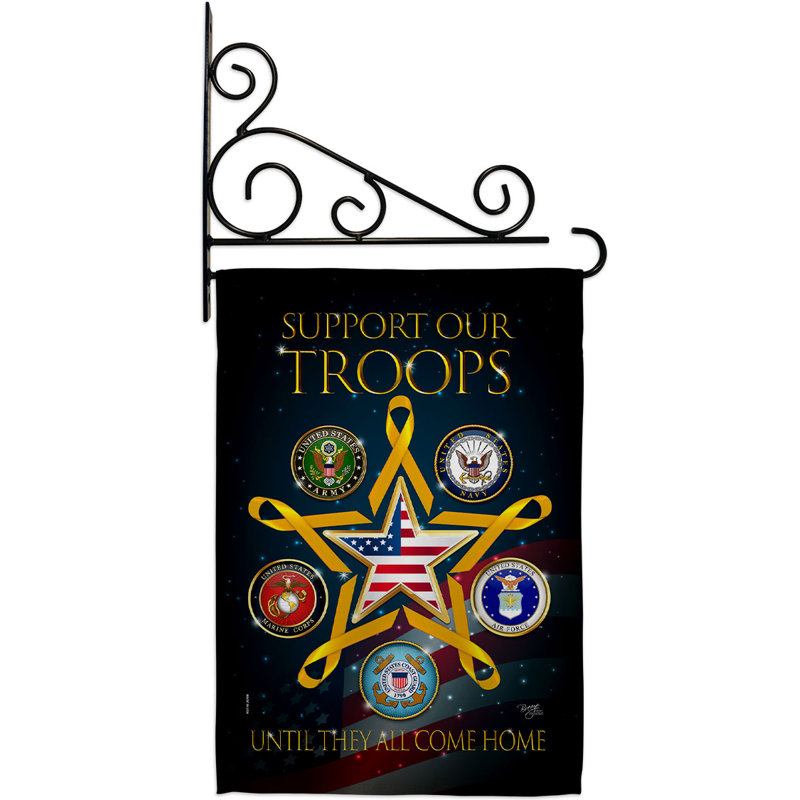 Double Sided 18.5'' H x 13'' W Polyester Flag Set