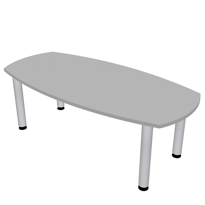 Table de conférence Pavert, Gris brouillard, L 60 po x l 36 po, Nickel brossé