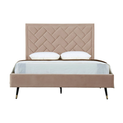 Lit plateforme en bois d'eucalyptus Crosby
