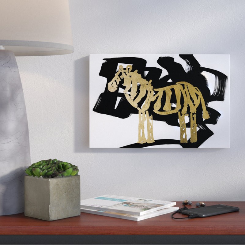 «Modern Safari Zebra», reproduction sur toile, H 16 po x l 24 po, Toile tendue