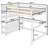 Fadia Full Solid Wood Loft Bed with Bookcase by Harriet Bee-1953091056
