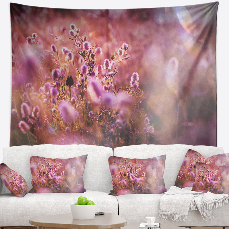 Tapisserie florale avec petites fleurs d'été, H 32 po x l 39 po