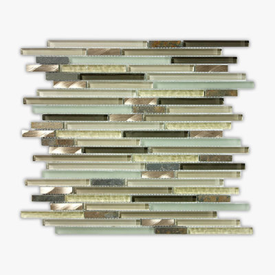 Olive Blend Multi-Textured 3/8xml Mixed Mosaic