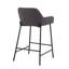 Tabouret de comptoir industriel à hauteur fixe en métal noir et tissu anthracite par - ensemble de 2-2091176363