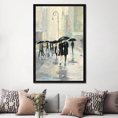 City In The Rain by Avery Tillmon - Painting on Canvas