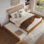 Lit plateforme Imarion avec pied de lit à panneau et lit gigogne-742129045-742129038