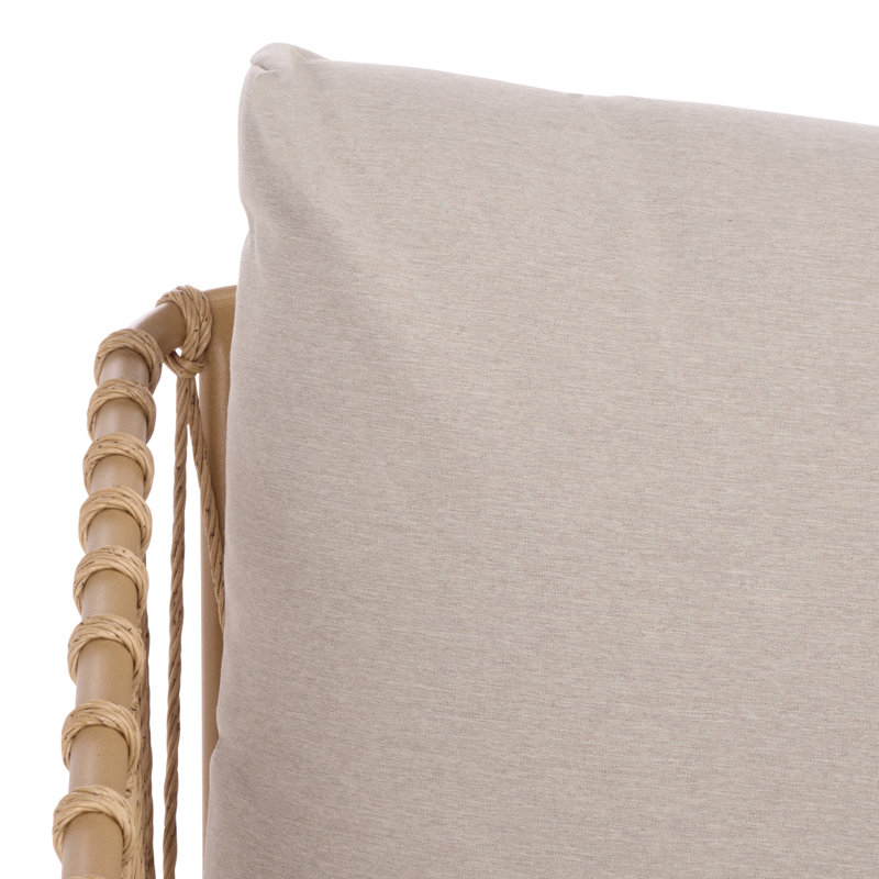 Dante Rope Patio Loveseat, Natural/Taupe