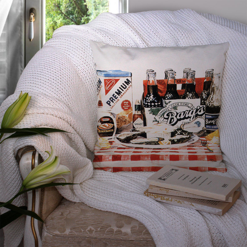 Barq's Oysters Indoor/Outdoor Throw Pillow