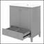 Meuble-lavabo gris 30 po avec lavabo, armoire de rangement multifonctionnelle et tiroir, cadre solide et panneau de fibres à densité moyenne-377963751