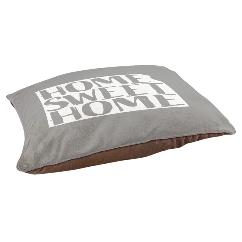 Oreiller pour chien d’intérieur doux kansas home, Grand (l 50 po x P 40 po x H 7 po), Gris